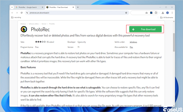 photorec herunterladen