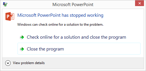 powerpoint for mac crashes on slideshow powerpoint for mac crashes on slideshow
