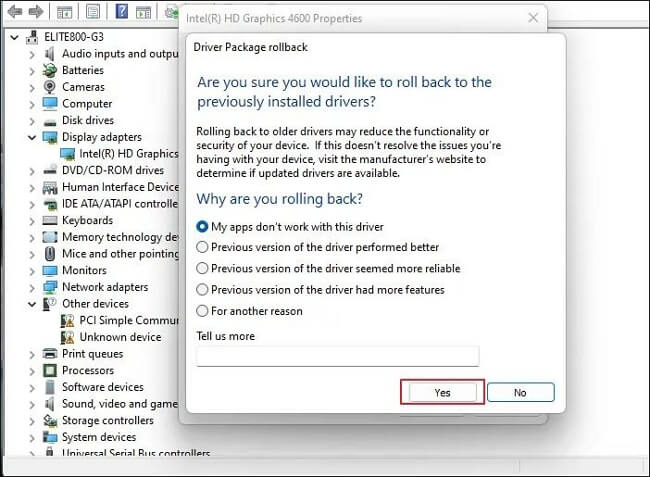 Alasan untuk Mengembalikan Driver