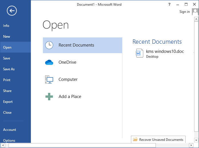 Fixed: Recent Documents Not Showing in Word 2013 2016 on Windows 10/8/7