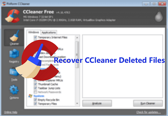 how to recover my ccleaner pro for windows 10