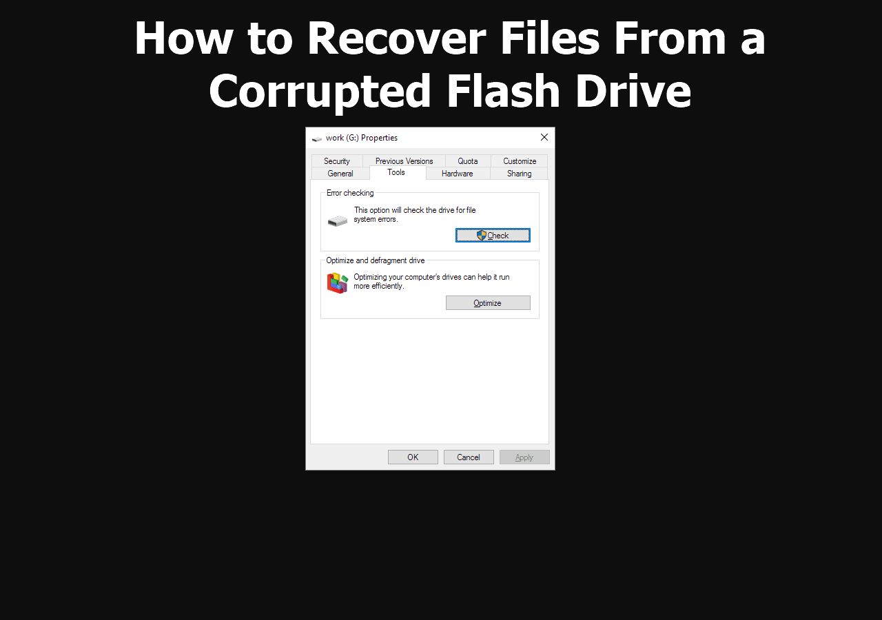 Drejning over lytter 4 Ways to Recover Corrupted Files from USB Flash Drive - EaseUS