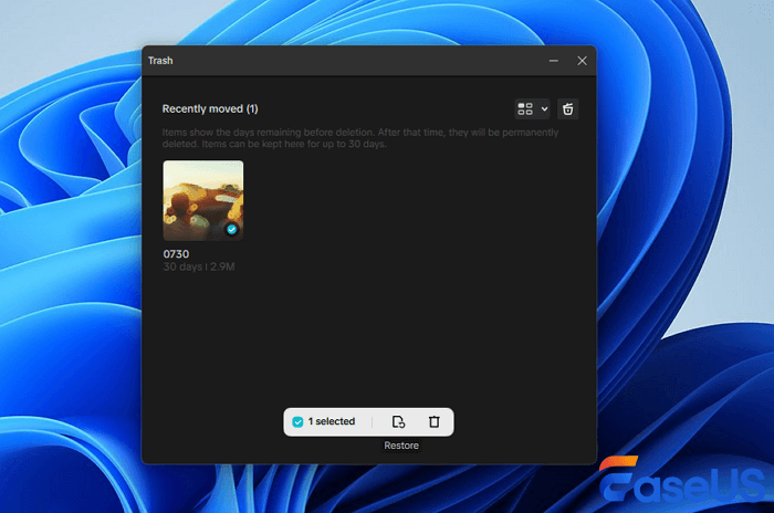 pulihkan video CapCut yang dihapus dari Sampah langkah 2