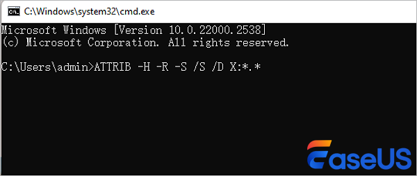 memulihkan file yang terhapus Windows 10 menggunakan CMD