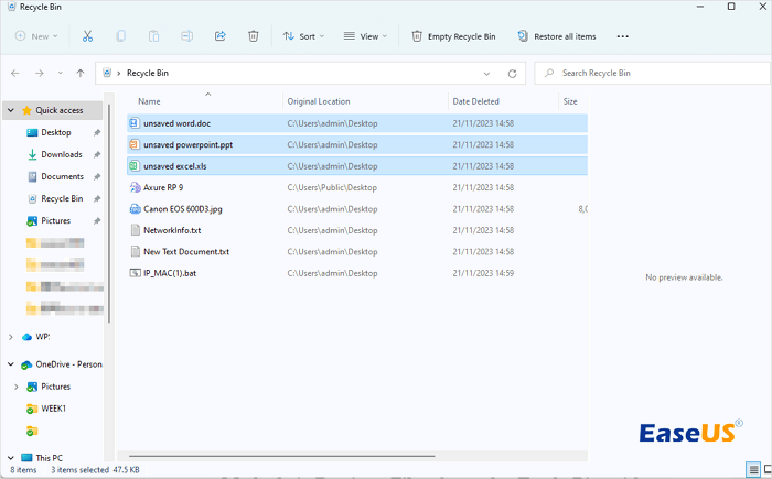 wybierz wszystkie pliki, które chcesz odzyskać