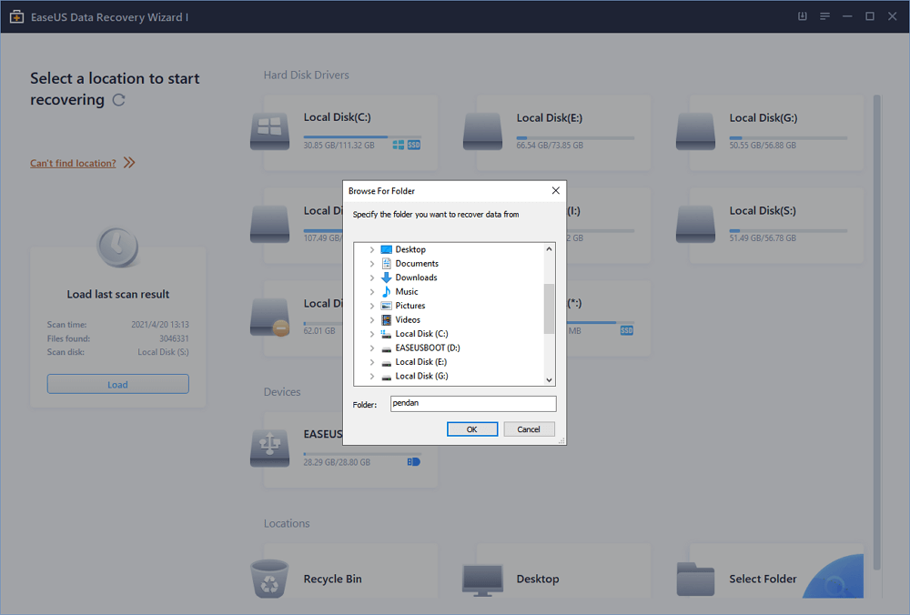 Führen Sie Datenwiederherstellungssoftware aus.