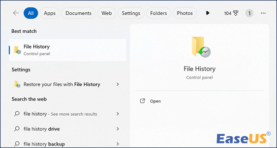Historique des fichiers Windows