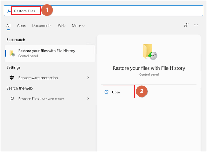 obnovit soubory Windows 11