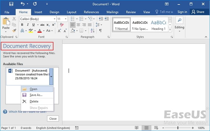 Best Docx File Recovery Software Free Download - Easeus