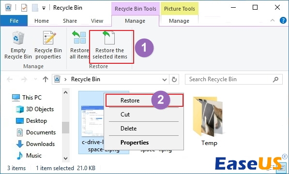 4 Ways | How To Recover Deleted Files From Recycle Bin (2022 New) - Easeus
