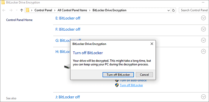 Unlock BitLocker partition.