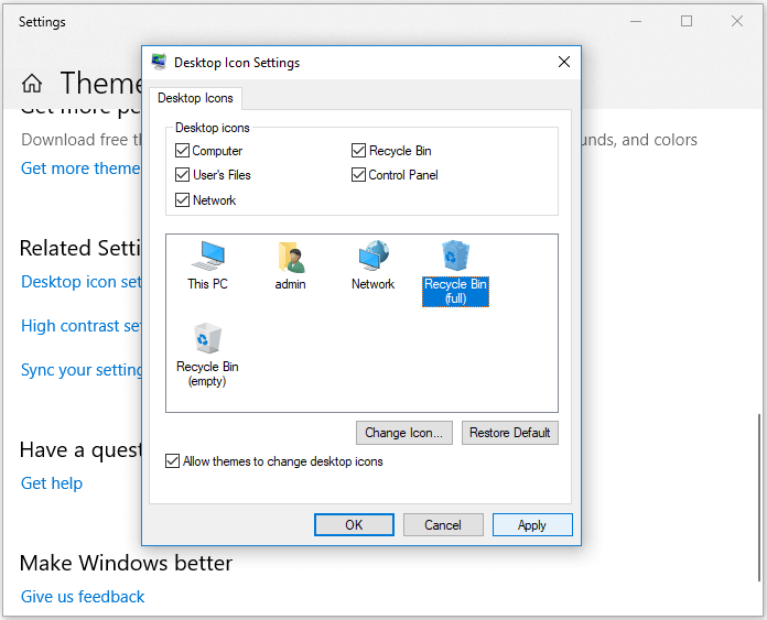 How do I recover deleted apps from the recycle bin?