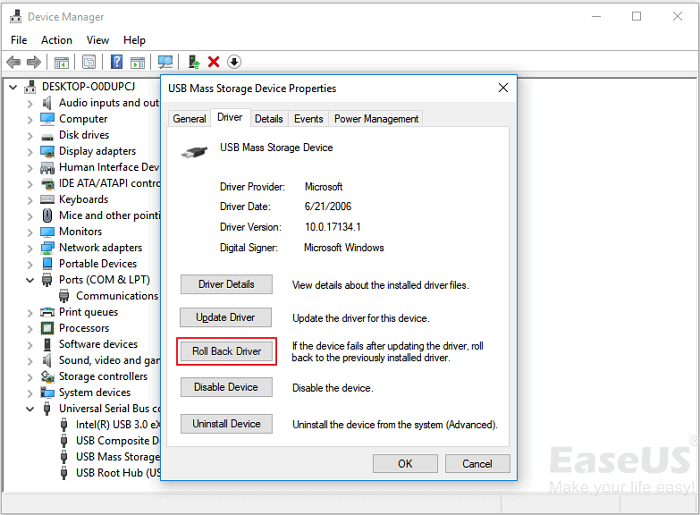 bryder daggry Vi ses for eksempel Error Code 43: How To Fix USB Device Not Recognized - EaseUS