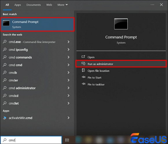Comando de execução