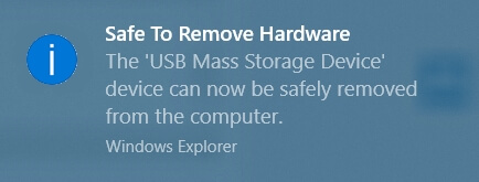 az USB biztonságos kiadása
