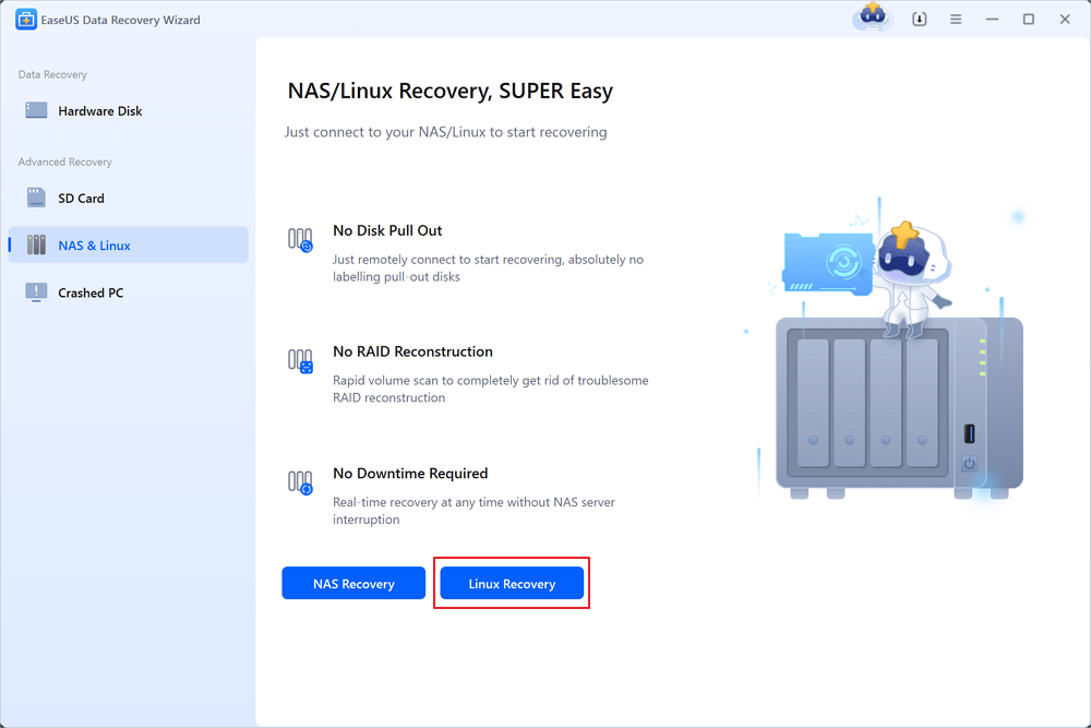 linux recovery wählen