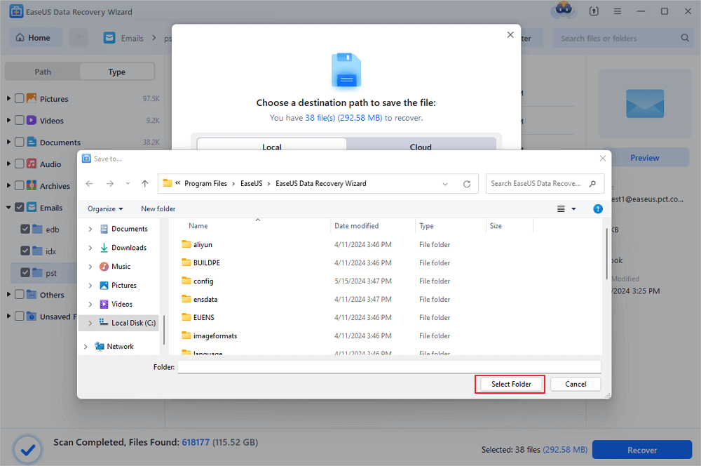 restore deleted mailbird file