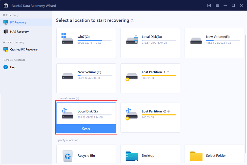 select external hard drive