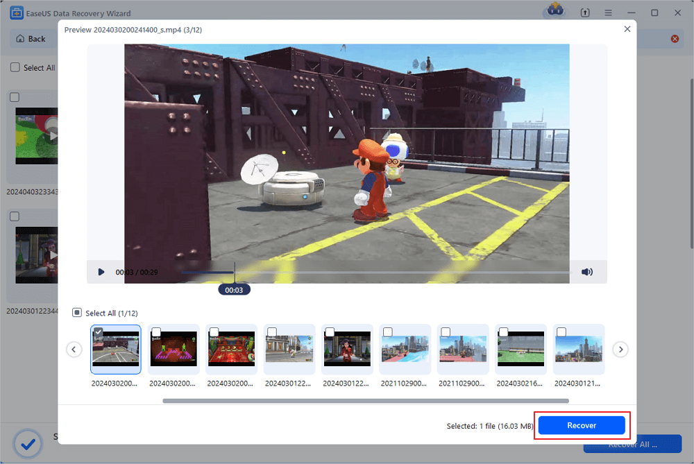 wybierz dane, które chcesz odzyskać