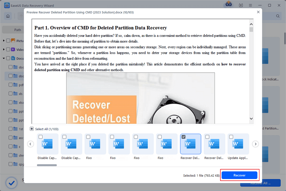 recover unsaved files