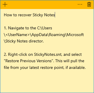 How Deleted Sticky Notes on Windows 10/8/7 - EaseUS