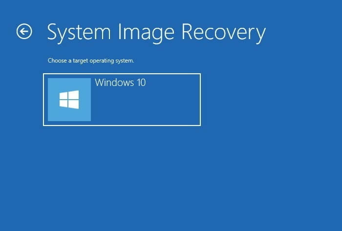 قم بإجراء استرداد صورة النظام في نظام التشغيل Windows 10