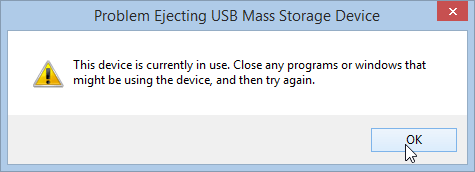 device being used by another application sound