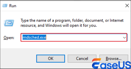 Geben Sie mdsched.exe ein