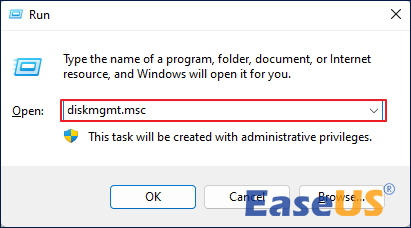 Digite o comando e clique no botão ok