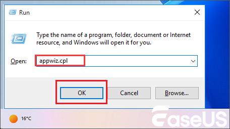 Geben Sie den Befehl ein und drücken Sie ok