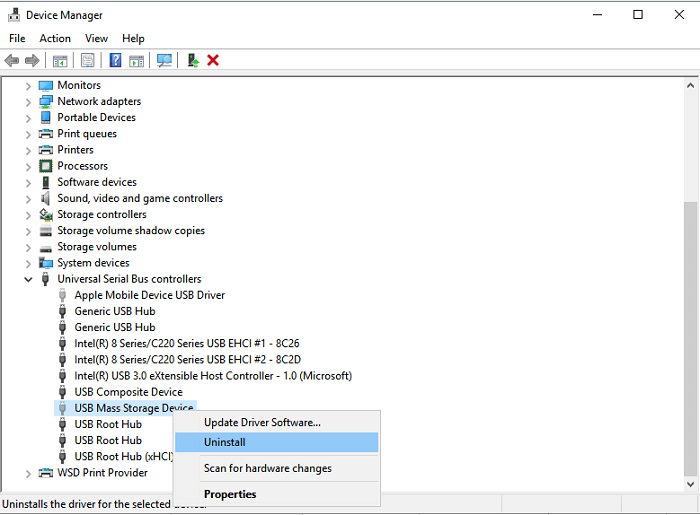 hard drive eksternal muncul di Manajemen Disk