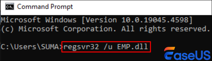 Ketik Batalkan Pendaftaran Command Prompt
