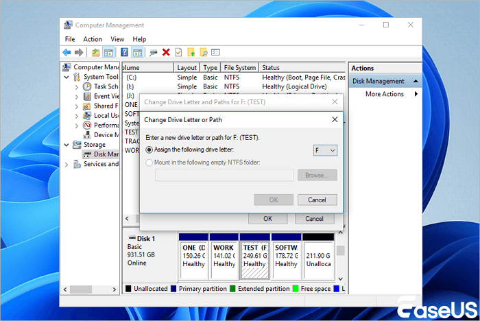 Change hard drive letter