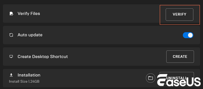 Überprüfung der Integrität von Spieldateien bei Epic-Spielen