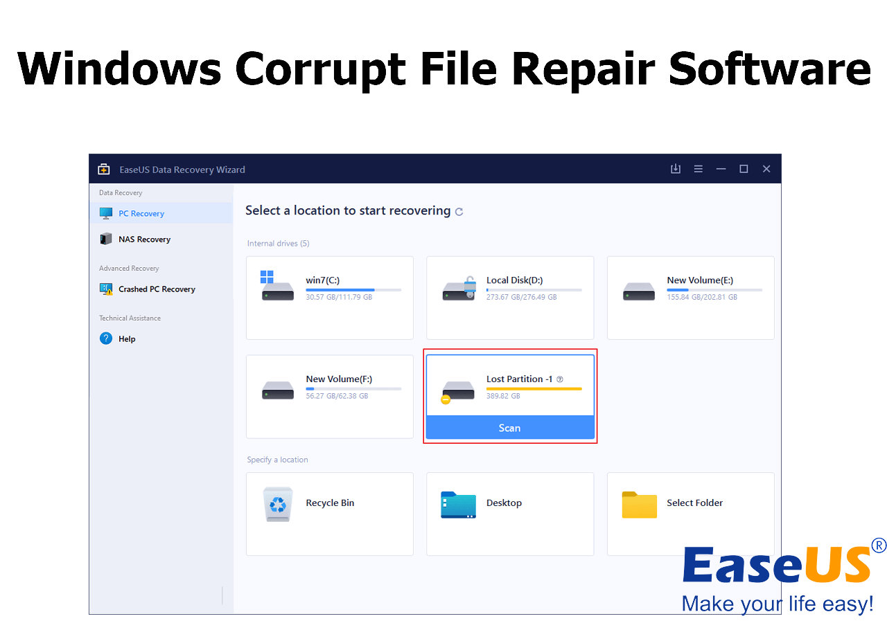 Use the System File Checker tool to repair missing or corrupted