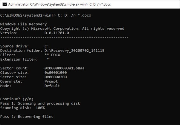 使用 CMD 在 Windows 11 中恢復永久刪除的文件