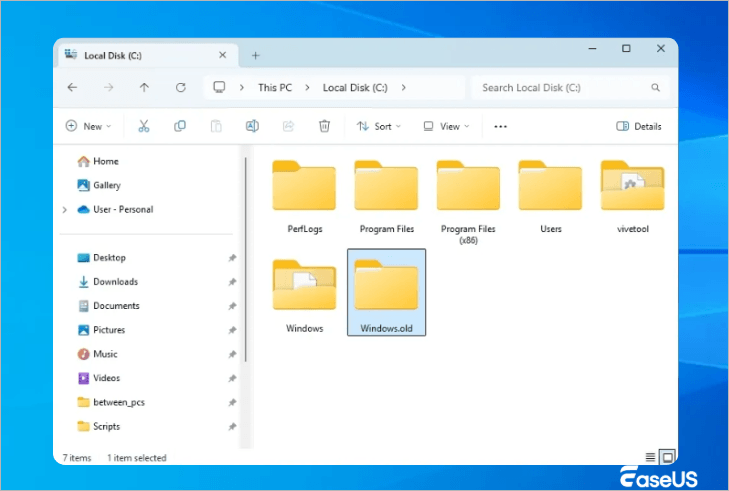 windows old windows 10