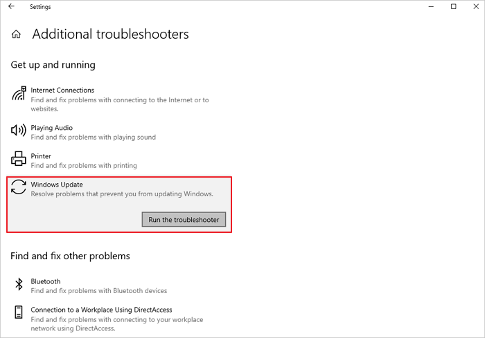 run Windows Update Troubleshooter on Windows 10 - 3