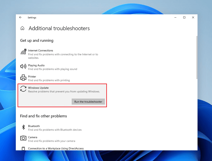 run Windows Update Troubleshooter on Windows 11 - 3