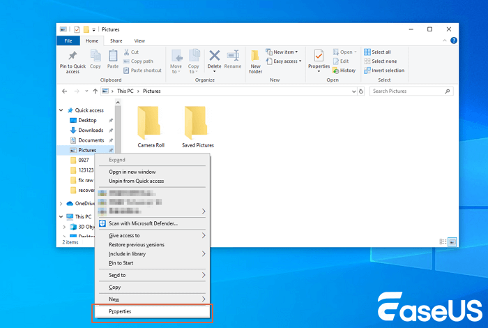 Right click and click Properties