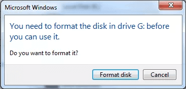 you need to format the disk external usb you need to format the disk external usb