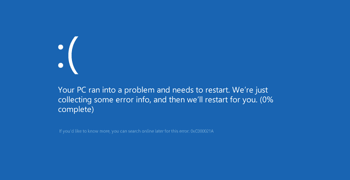Your PC Ran into a Problem and Needs to Restart in Windows 10/11