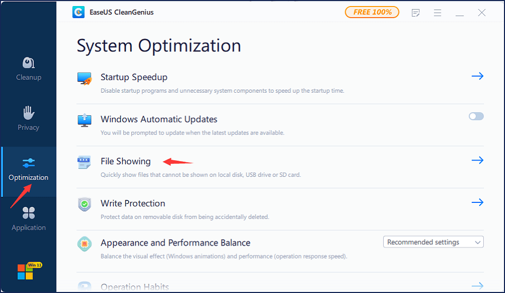 select the drive and check off file system error