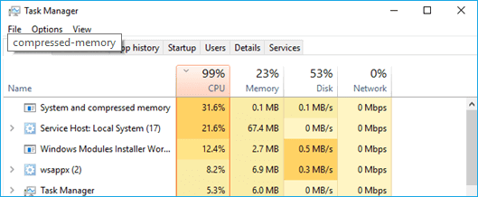 Windows 10 Fall Creators high CPU usage.
