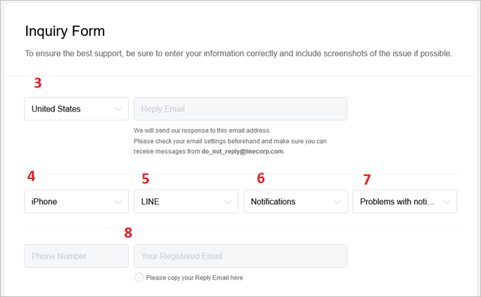 formulário de consulta