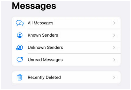 Recuperar mensagens excluídas