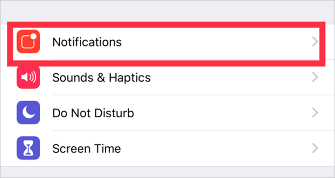 notificação principal