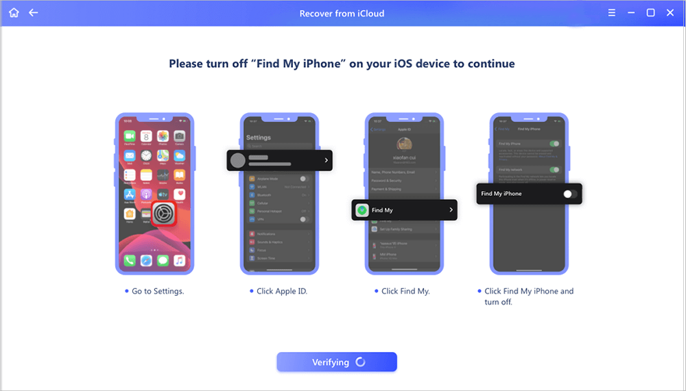 Recuperar dados do iCloud2
