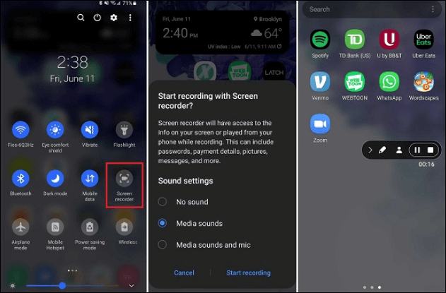 Record Peacock on Android