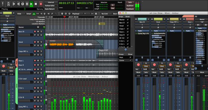 Ardour, un software de grabación de audio